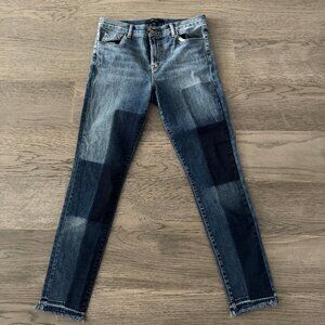 J Brand Color Block Mid Rise Skinny Reunion, size 30